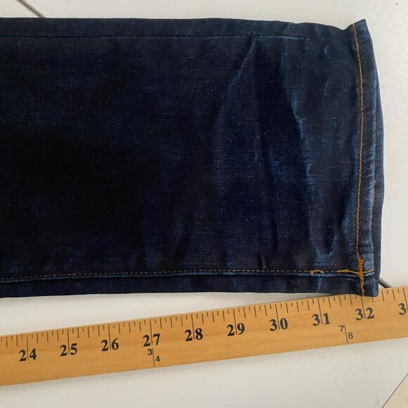 G Star Raw 3301 Straight Tapered Jeans Mens 33x34 Dark Wash Button Fly Stretch - Picture 13 of 14